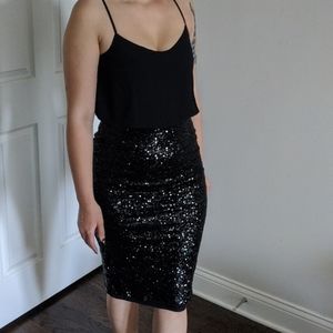 Sequin Black Dress